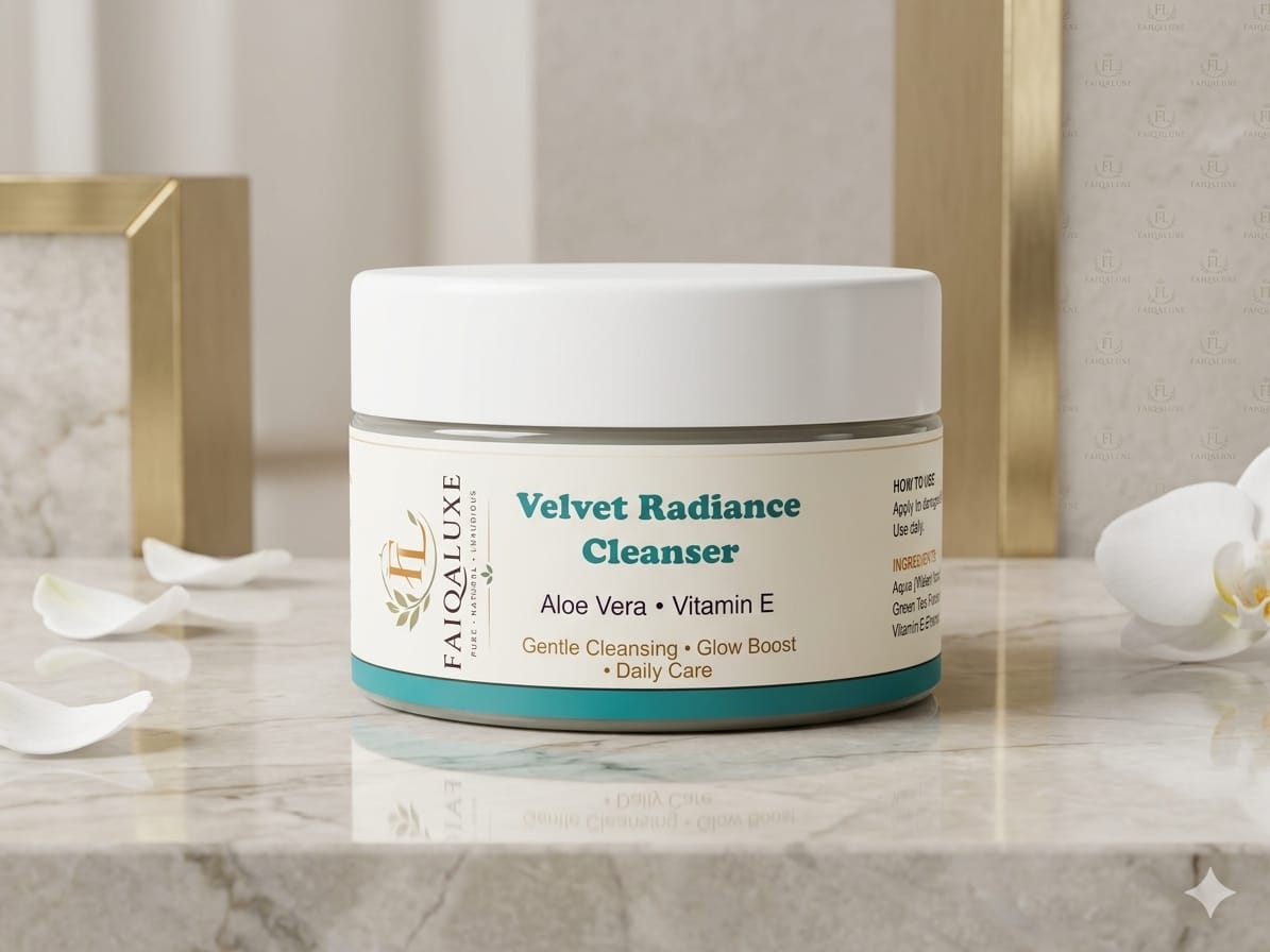 Velvet Radiance Cleanser for deep cleansing and glowing skin