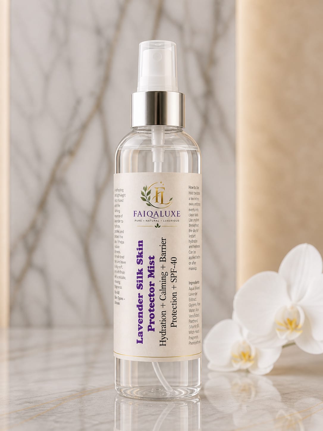 Lavender Silk Skin Protector Mist SPF 40 | Hydrating Facial Mist – Faiqaluxe